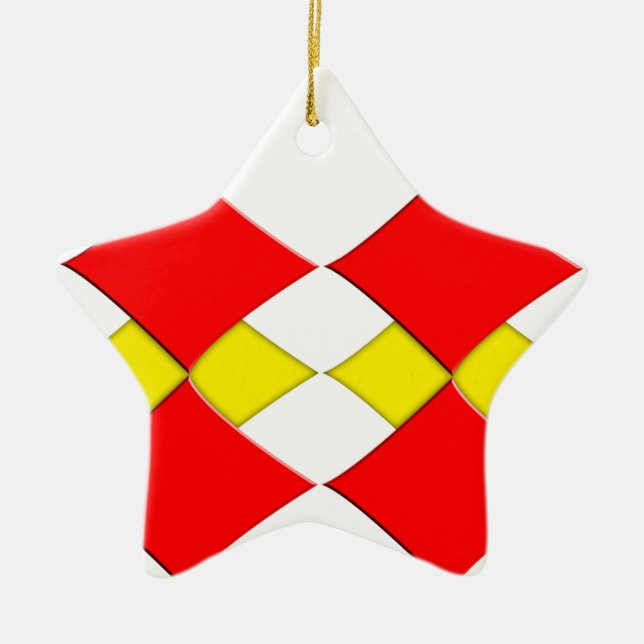 Diamonds Ceramic Ornament (Front)