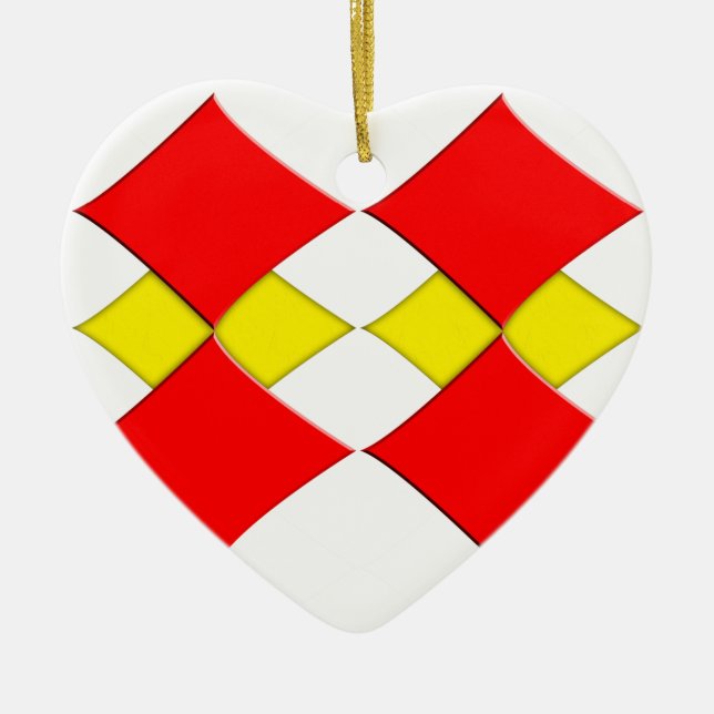 Diamonds Ceramic Ornament (Front)