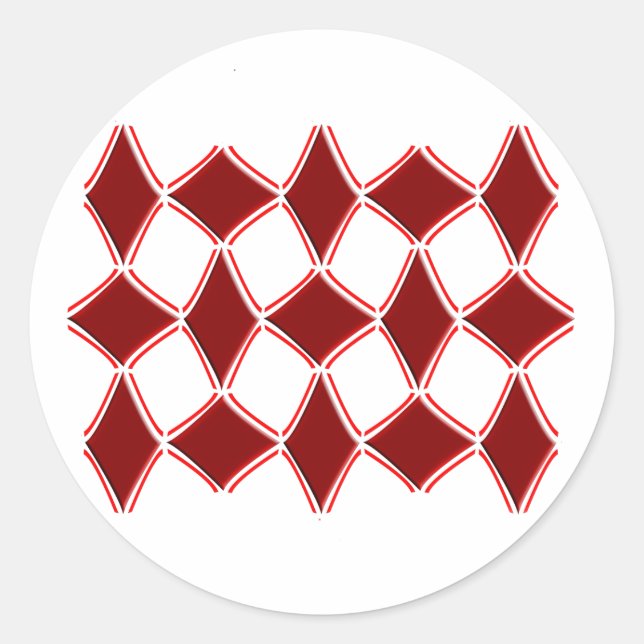 Diamonds Classic Round Sticker (Front)