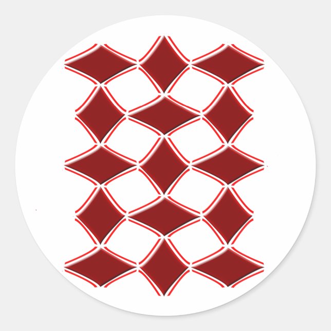 Diamonds Classic Round Sticker (Front)