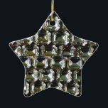 Diamonds, elegant vintage gemstones  ceramic ornament<br><div class="desc">Old Hollywood glitz and glamour -elegant diamonds,  gemstone pattern.
A great gift idea for the Christmas holiday,  birthdays or just because she wonderful! 
- Give this modern,  fabulous,  trendy,  modern,  fun,  glittering glamorous luggage tag to your favorite person!
The text can be changed using the customize/ personalize  tab.</div>