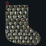 Diamonds, elegant vintage gemstones  large christmas stocking<br><div class="desc">Old Hollywood glitz and glamour -elegant diamonds,  gemstone pattern.
A great gift idea for the Christmas holiday,  birthdays or just because she wonderful! 
- Give this modern,  fabulous,  trendy,  modern,  fun,  glittering glamourous luggage tag to your favourite person!
The text can be changed using the customize/ personalize  tab.</div>