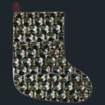 Diamonds, elegant vintage gemstones  large christmas stocking<br><div class="desc">Old Hollywood glitz and glamour -elegant diamonds,  gemstone pattern.
A great gift idea for the Christmas holiday,  birthdays or just because she wonderful! 
- Give this modern,  fabulous,  trendy,  modern,  fun,  glittering glamourous luggage tag to your favourite person!
The text can be changed using the customize/ personalize  tab.</div>