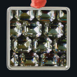 Diamonds, elegant vintage gemstones  metal ornament<br><div class="desc">Old Hollywood glitz and glamour -elegant diamonds,  gemstone pattern.
A great gift idea for the Christmas holiday,  birthdays or just because she wonderful! 
- Give this modern,  fabulous,  trendy,  modern,  fun,  glittering glamorous luggage tag to your favorite person!
The text can be changed using the customize/ personalize  tab.</div>