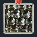 Diamonds, elegant vintage gemstones  metal ornament<br><div class="desc">Old Hollywood glitz and glamour -elegant diamonds,  gemstone pattern.
A great gift idea for the Christmas holiday,  birthdays or just because she wonderful! 
- Give this modern,  fabulous,  trendy,  modern,  fun,  glittering glamorous luggage tag to your favorite person!
The text can be changed using the customize/ personalize  tab.</div>