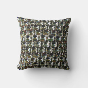 Diamonds, elegant vintage gemstones pattern  throw pillow