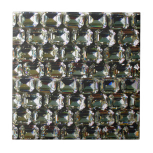 Diamonds, elegant vintage gemstones pattern  tile