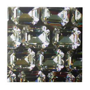 Diamonds, elegant vintage gemstones tile