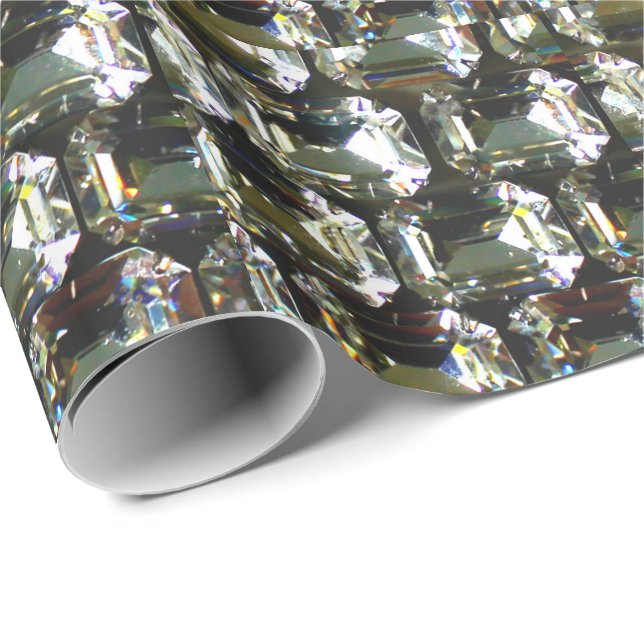 Diamonds, elegant vintage gemstones  wrapping paper (Roll Corner)