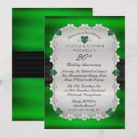 Diamonds Emeralds Green 20th Wedding Anniversary