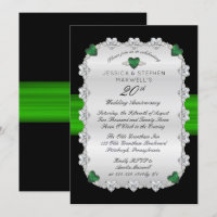 Diamonds Emeralds Green 20th Wedding Anniversary