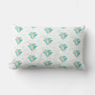 Diamonds Faux Foil Pattern  Lumbar Pillow