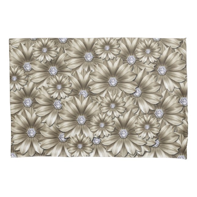 Diamonds Flower Pillow Case (Front)
