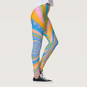 Diamonds Fractal by Shirley Taylor Leggings