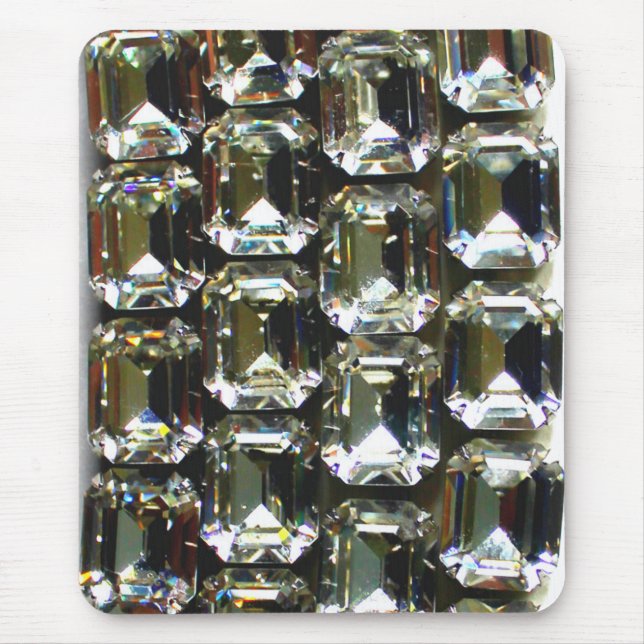 Diamonds gemstones rhinestones mouse pad (Front)