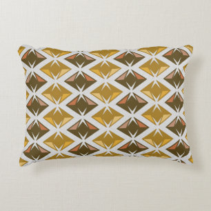 Diamonds Golden Graphical Gems on any Colour Decorative Pillow