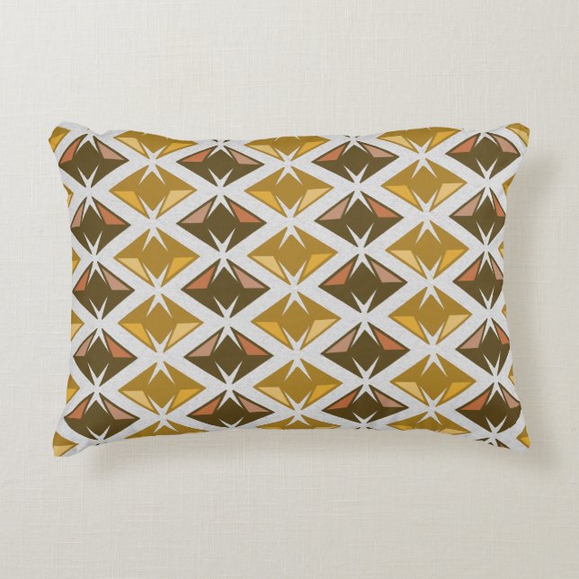 Diamonds Golden Graphical Gems on any Colour Decorative Pillow (Front)