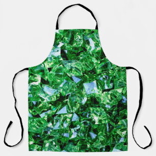 Diamonds green design colour shape apron