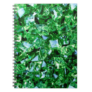 Diamonds green design colour shape notebook