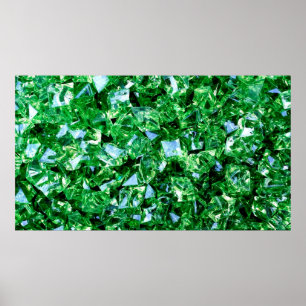 Diamonds green design colour shape poster