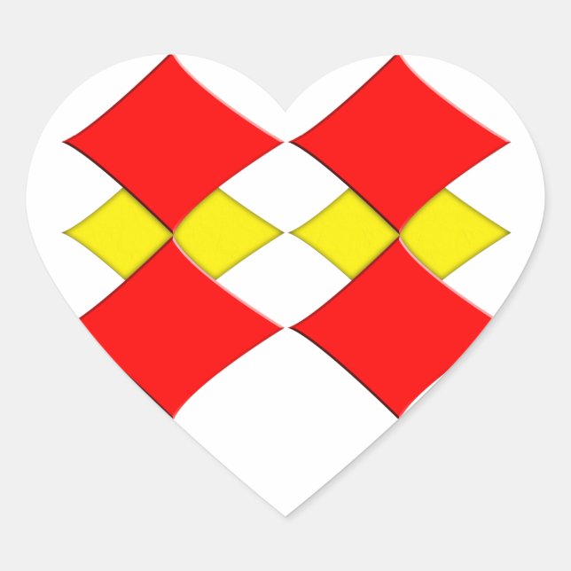 Diamonds Heart Sticker (Front)