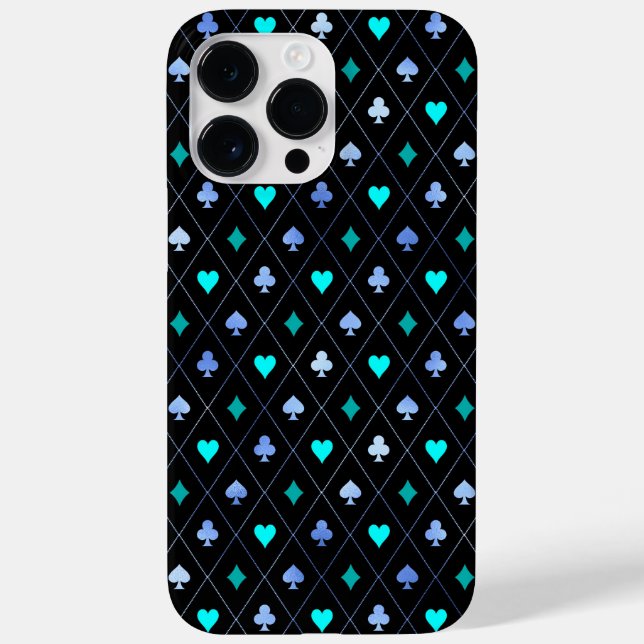 Diamonds Hearts Spades Clubs Playing Cards Pattern Case-Mate iPhone Case (Back)