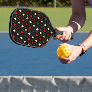 Diamonds Hearts Spades Clubs Playing Cards Pattern Pickleball Paddle