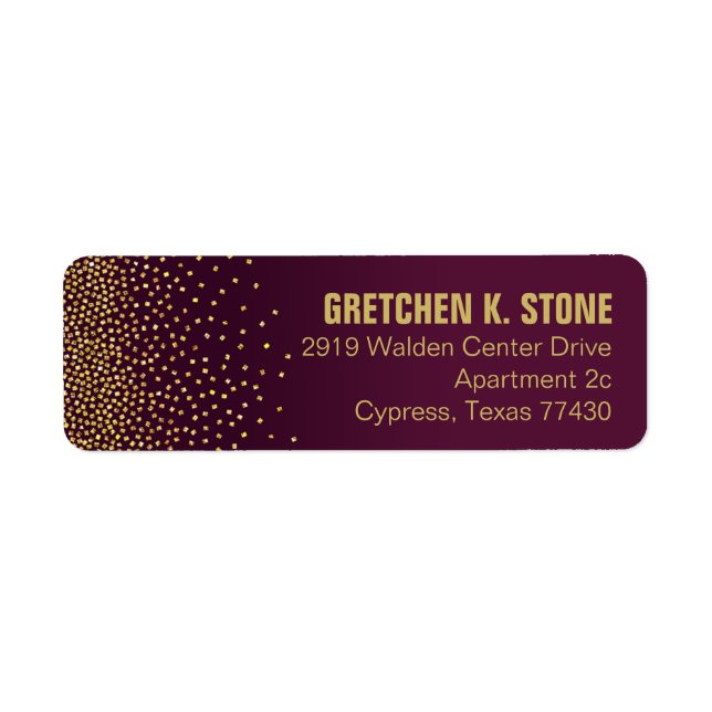 Diamonds in the Sky Address | aubergine (Front)