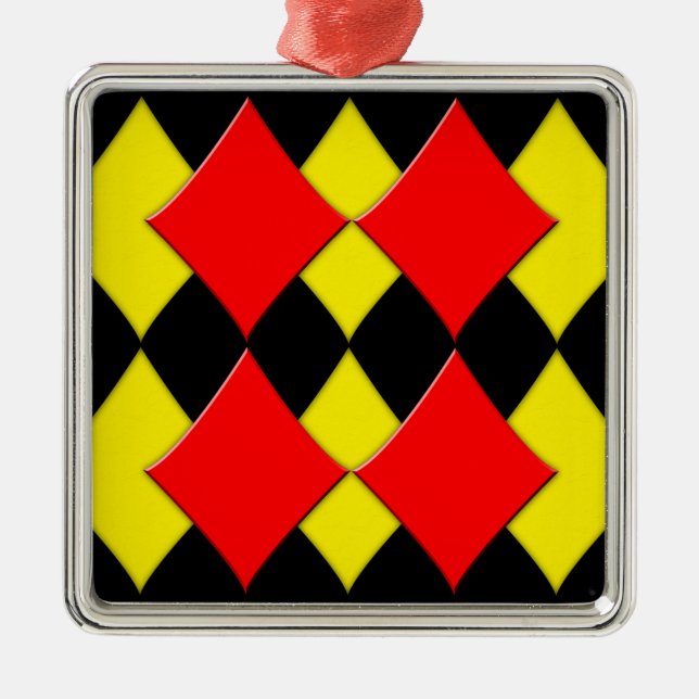 Diamonds Metal Ornament (Front)