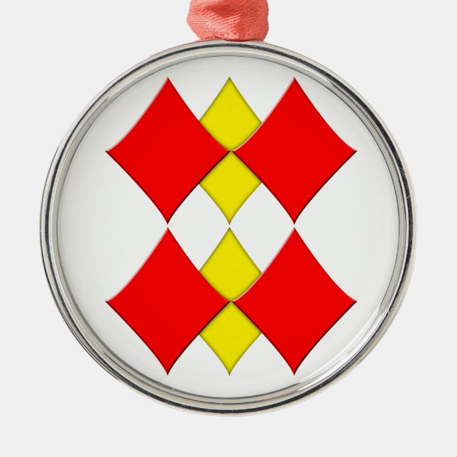 Diamonds Metal Ornament (Front)