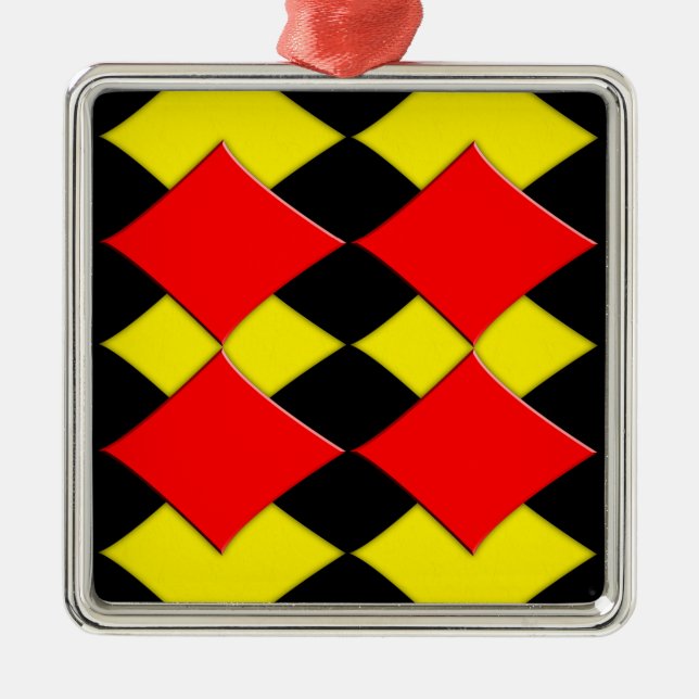 Diamonds Metal Ornament (Front)