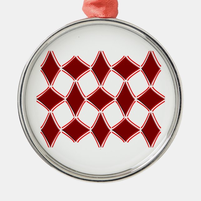 Diamonds Metal Ornament (Front)