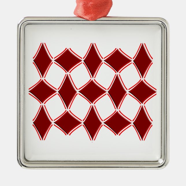 Diamonds Metal Ornament (Front)