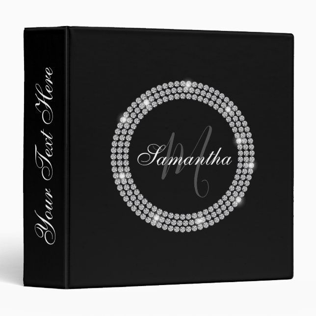 Diamonds Monogram Binder (Front/Spine)