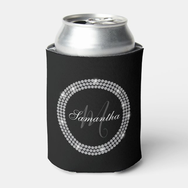 Diamonds Monogram Can Cooler (Can Front)
