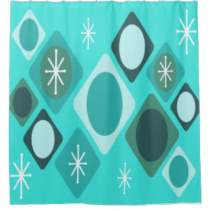 Diamonds Ovals Starbursts Turquoise