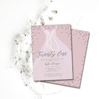 Diamonds Pearls Elegant Dress Pink 21st Bday Bash