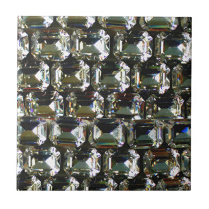 Diamonds rhinestones elegant gemstones pattern tile