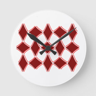 Diamonds Round Clock