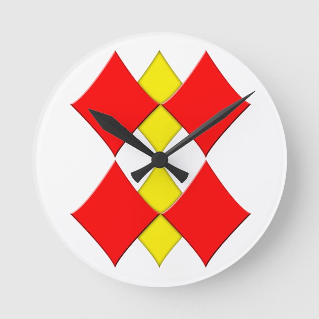 Diamonds Round Clock (Front)