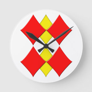 Diamonds Round Clock