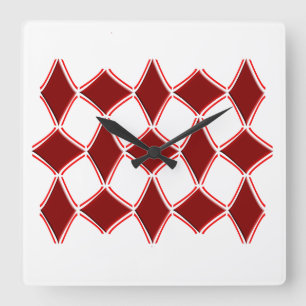 Diamonds Square Wall Clock