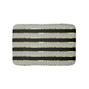 Diamonds Stripes  Bath Mat