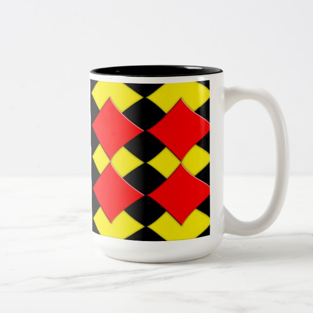 Diamonds Two-Tone Coffee Mug (Right)