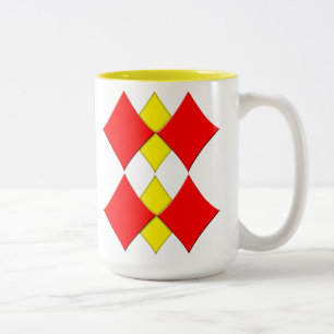 Diamonds Two-Tone Coffee Mug