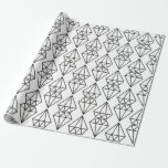 Diamonds Wrapping Paper<br><div class="desc">Simplistic and beautiful Diamonds -pattern for b&w lovers in minimalistic style ❤ Check out for more contemporary black and white designs on Pikkumuste's store (© Pikkumuste)</div>