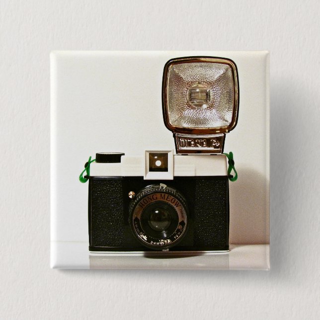 Diana 2 Inch Square Button (Front)