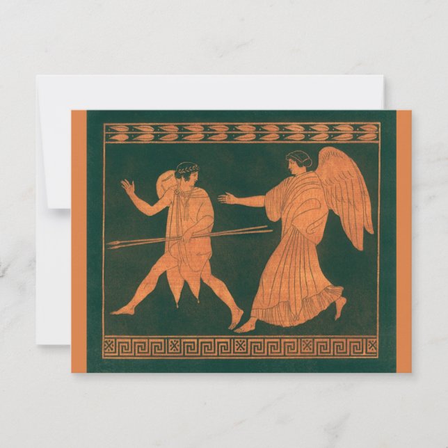 Diana and an Angel, Vintage Roman Mythology (Front)