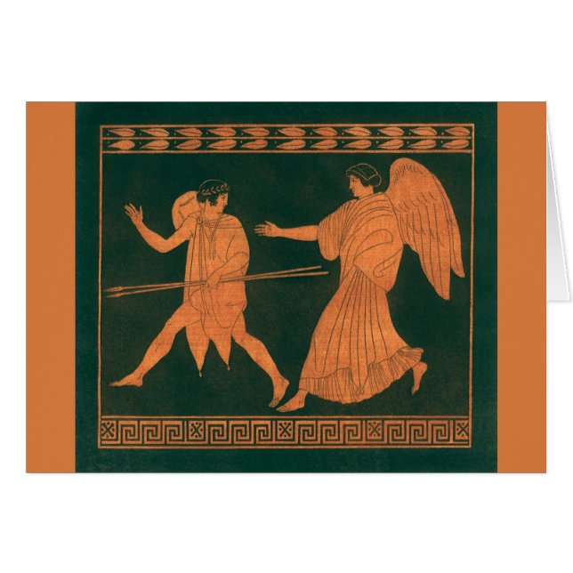 Diana and an Angel, Vintage Roman Mythology (Front Horizontal)