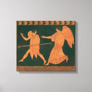 Diana and an Angel, Vintage Roman Mythology Canvas Print